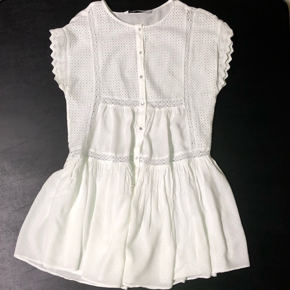 ZARA ❤️embroidered mini summer dress